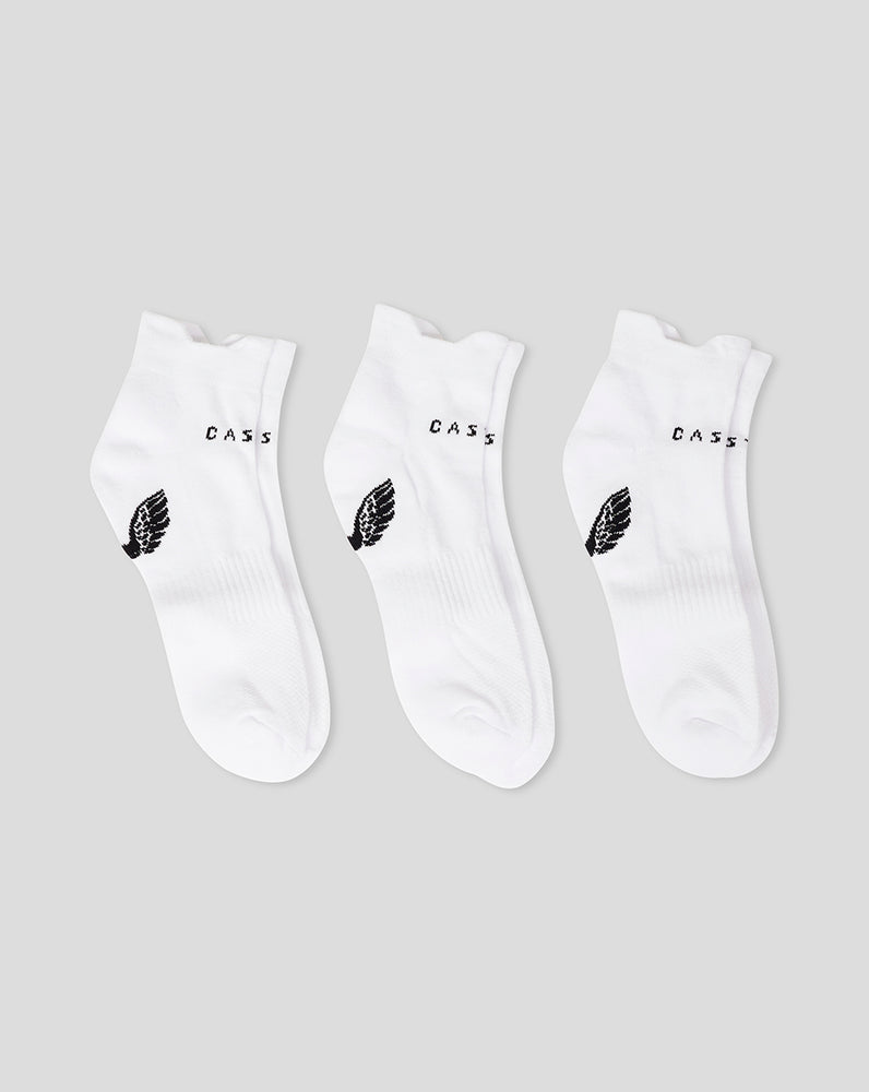 White Castore Cushioned Ankle Socks 3 Pack | 9587HALGF