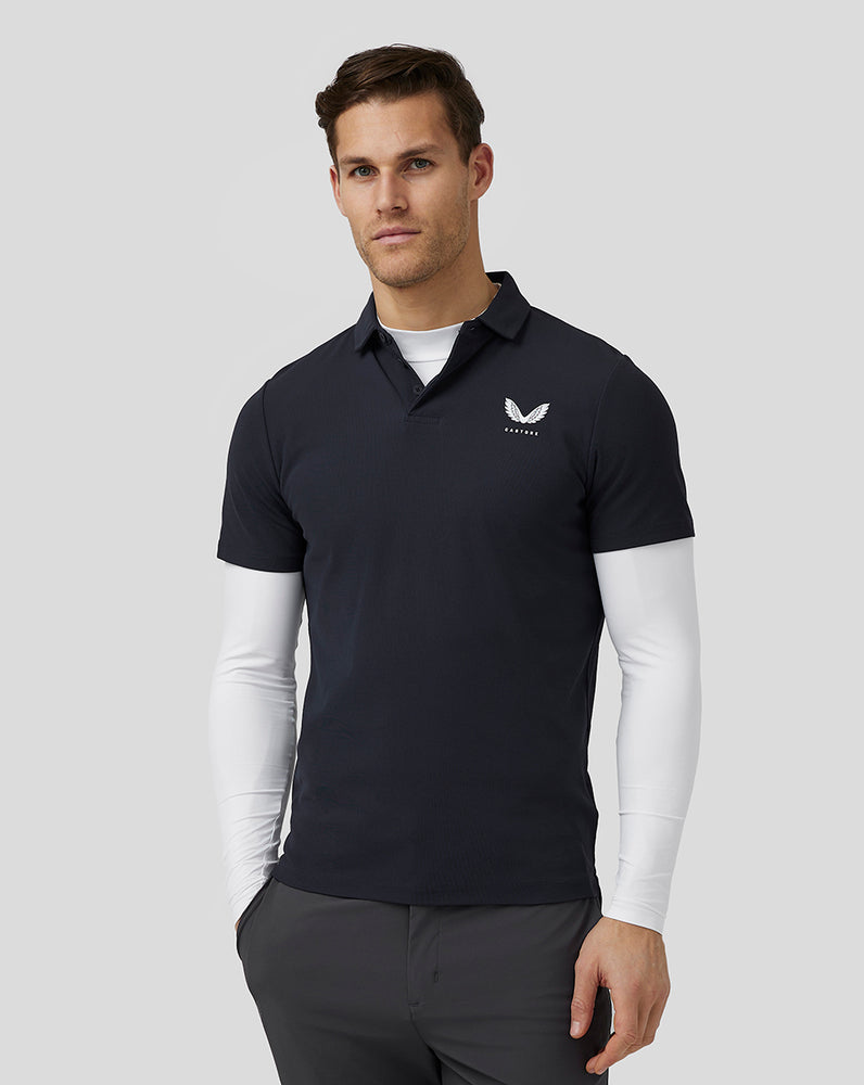 White Castore Golf Long Sleeve Mock Neck Base Layer | 8536AFMVS