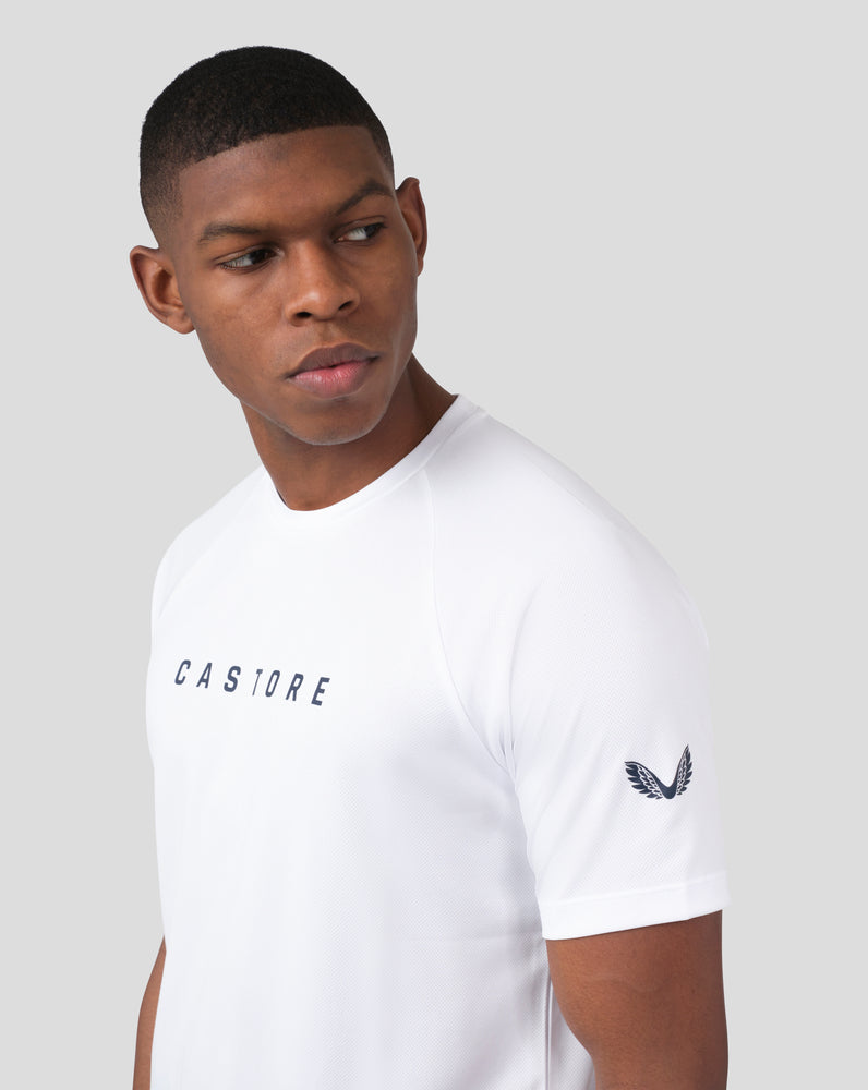 White Castore Short Sleeve Raglan T-Shirt | 1642IOQVG