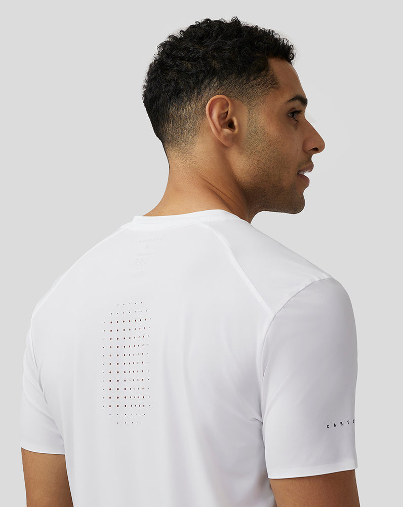 White Castore Zone Ventilated Training T-Shirt | 8251OFSIL