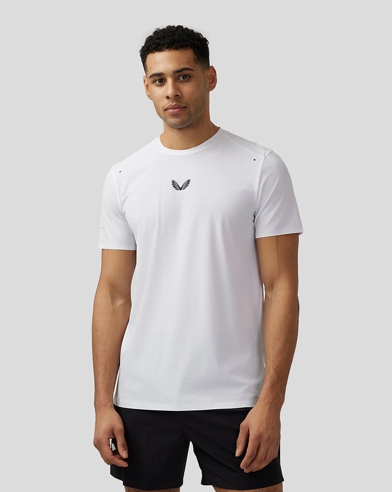 White Castore Zone Ventilated Training T-Shirt | 8251OFSIL